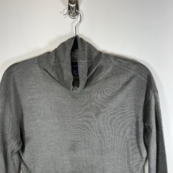 Ralph Lauren Gray Silk Blend Turtleneck Pullover Long Sleeve Women’s Medium - Picture 2 of 9